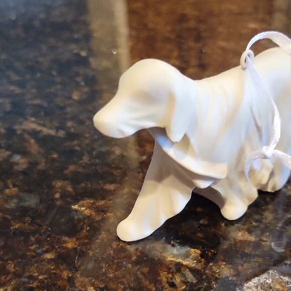 Elegant White Dog Figurine Ornament - Picture 7 of 9